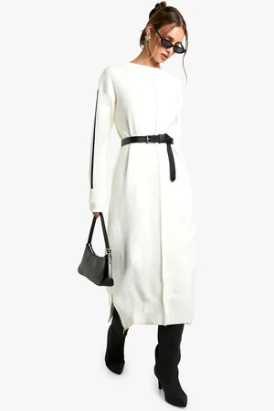 Boohoo Womens Side Stripe Knitted Dress - - Size Medium/Large