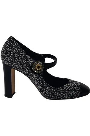 Dolce & Gabbana Pre-owned Womens & Tweed Mary Jane Court Shoes in Cotton - Size EU 38