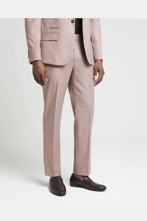 River Island Mens Suit Trousers Slim Fit Textured Cotton - Size 28 Regular