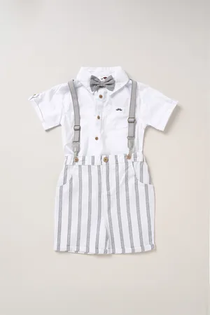 Little Gent Boys Shirt, Shorts and Braces Outfit Set - - Size 3Y