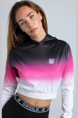 SikSilk Womens Fade Cropped Hoodie in - Size 6 UK