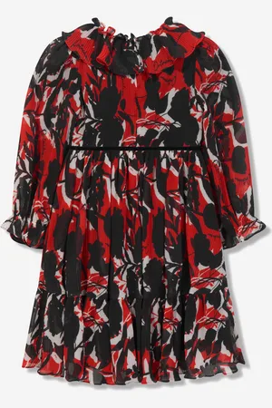 PATACHOU Girls Chiffon Floral Dress in - Size 4Y