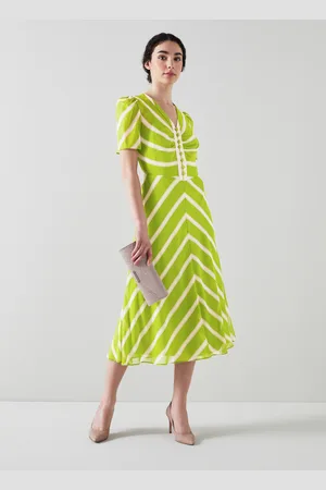 LK Bennett Womens Holzer Dresses, Lime - - Size 20 UK