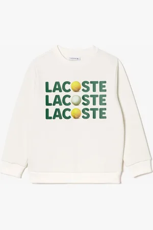 Lacoste Kids Unisex Juniors Fleece Crewneck Print Sweatshirt in Polycotton - Size 4Y