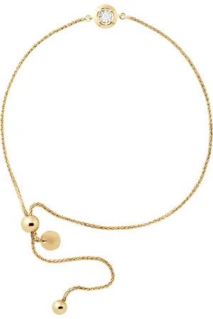 Diadema Womens Diamond Bracelet Solitaire 0.02 0.50 Cts Cts Illusion Yellow Gold - - One Size