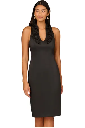 Adrianna Papell Womens Stretch Mikado Midi Dress - - Size 10 UK