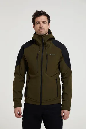 Mountain Warehouse Mens Radius Recycled Soft Shell Jacket ( Green) - Size X-Small