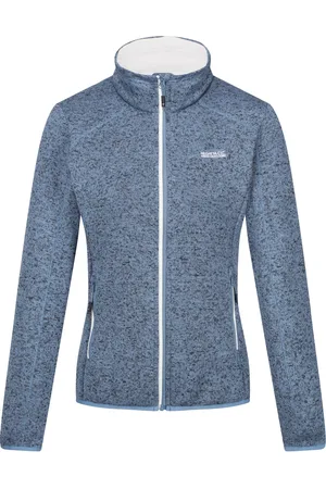 Regatta Womens/Ladies Newhill Marl Full Zip Fleece Jacket (Coronet /White) - Size 14 UK