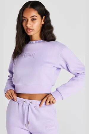 SikSilk Womens Cropped Sweatshirt in Cotton