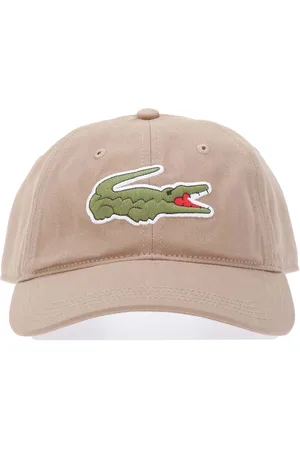 Lacoste Mens Accessories Garbardine Logo Cap in Beige - Cotton - One Size