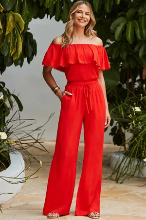 Sosandar Womens Crinkle Wide Leg Trousers - Size 8 Short