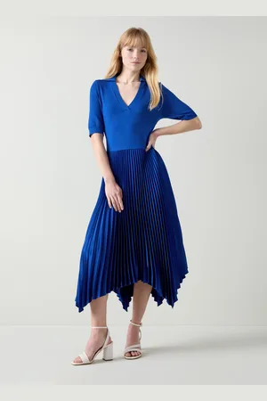 LK Bennett Womens Lorna Dresses, Ultrablue - Size 18 UK