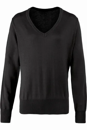 Premier Womens/Ladies V-Neck Knitted Sweater / Top - Size 16 UK