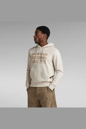 G-Star Mens G-Star RAW Distressed Originals Hooded Sweater - Cotton - Size Small