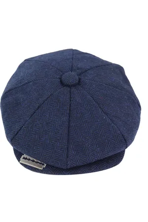 Infinity Mens Peaky Blinders Tweed Hat With Razor Blade - - Size Large