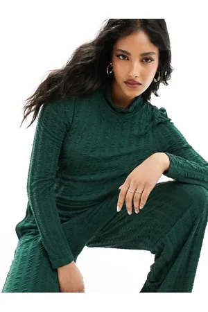 Pieces® Womens high neck textured top co-ord in - Size Small