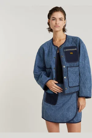 G-Star Womens G-Star RAW GSRR Quilted Cocoon Jacket - Linen - Size Medium