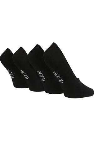 Wild Feet Womens 4 Pack Ladies Bamboo No Show Socks