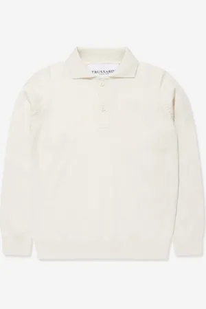 Trussardi Boys Sidus Long Sleeve Polo Shirt in - Size 16Y