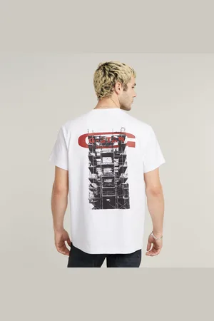 G-Star Mens G-Star RAW Scaffolding Back Graphic T-Shirt - Cotton - Size X-Small