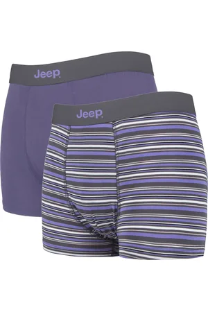 Jeep 2 Pairs Mens Soft Natural Bamboo Fibres Comfy Fitted Trunks - - Size X-Large