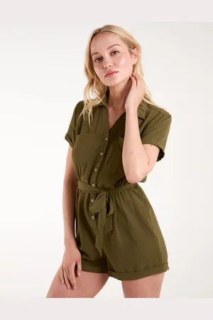 Blue Vanilla Womens Utility Playsuit - - Size Small