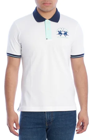 La Martina Mens Regular Fit Short Sleeve Polo YMP005-PK001 - - Size Small