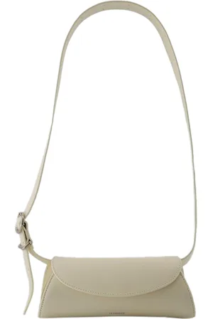 Jil Sander Womens Cannolo Mini Purse - - Leather - Eggshell - Calfskin - One Size