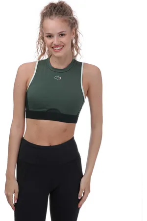 Lacoste Womens Stretch Sports Bra in Cotton - Size Small