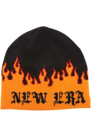 New Era Mens Accessories Flame Skull Knit Beanie in - Size Medium/Large