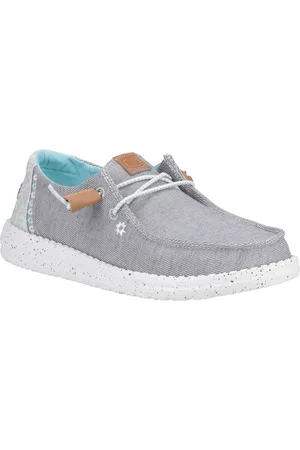 Hey dude Wendy Heathered Slub Tropical Linen/Lyocell/Cotton WoMens Loafers - Size UK 4
