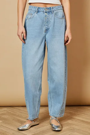 Oasis Womens Denim Barrel Leg Jean - - Size 10 UK
