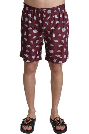 Dolce & Gabbana Mens Hats Print Beachwear Shorts - - Size Small