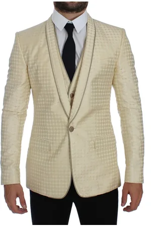 Dolce & Gabbana Mens Polka Dot Silk Blazer Set - - Size IT 44 (Men