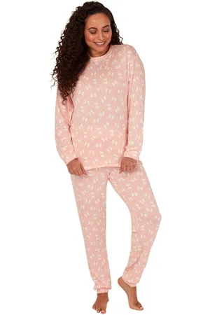 Marlon Womens Penguin Print Long Sleeve Pyjama Set - - Size Large
