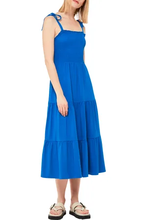 Whistles Womens Smocked Tiered Jersey Dress - - Size 6 UK