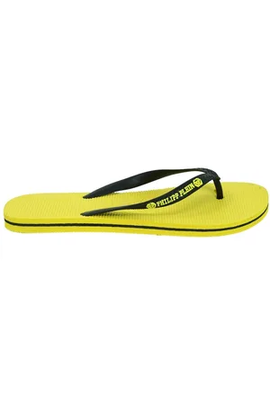 Philipp Plein Mens Brand Logo Flip Flops - Size UK 9