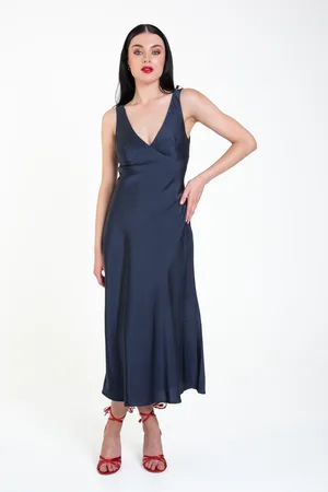 Gini London Womens Satin Midi Slip Dress - Size 10 UK