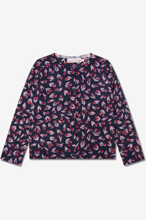 BONPOINT Girls Tyra Wool Cardigan in Navy - - Size 10Y