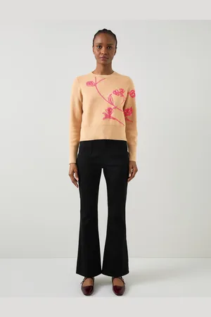LK Bennett Womens Henrietta Knitted Tops, Camel - - Size X-Small