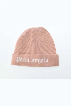 Palm Angels Girls Accessories Junior Knit Logo Beanie in white Wool - One Size