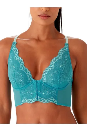 Gossard Womens Superboost Lace Deep V Bralet - Ocean viscose - Size 32D