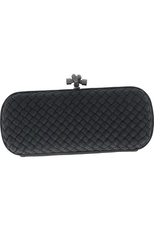 Bottega Veneta Pre-owned Womens Long Knot Intrecciato Clutch Bag in Satin - One Size