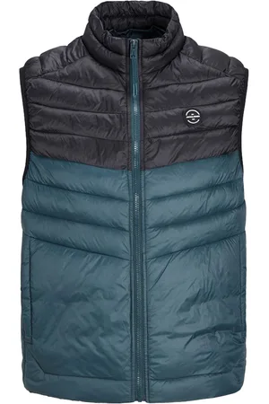JACK & JONES Mens Sleeveless Gilet – Zipper Closure and High Neck - - Size Small
