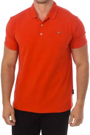 Napapijri Mens Ealis Short Sleeve Polo with lapel collar NP0A4GDK man - Cotton - Size Small