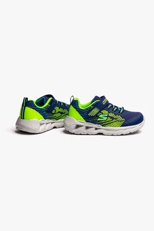 Skechers 401506N/NVLM MAGNA-LIGHTS-GRAX Boys Sport Navy/Lime - - Size UK 4 Infant