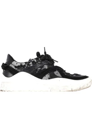 Jimmy Choo Pre-owned Womens Seattle Floral Lace Mesh Trainers in Leather - Size EU 37