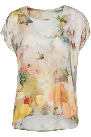 Conquista Womens Print Cap Sleeve Top - Viscose - Size Medium