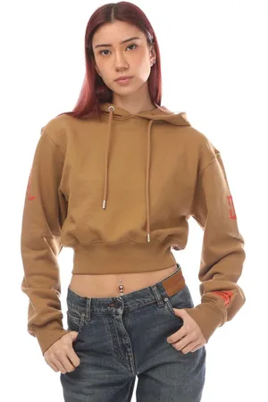Heron Preston Womens D. Authority Cropped Hoodie in - Size 8 UK