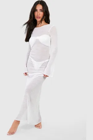 Boohoo Womens Petite Knit Low Back Maxi Beach Dress - - Size Large